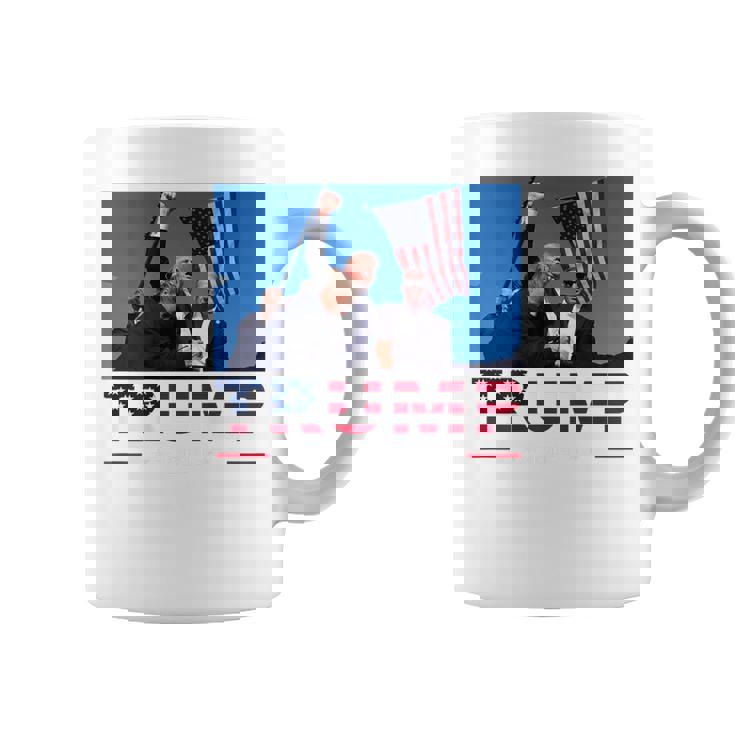 Trump 2024 On The Back 45 47 Flag Trump Coffee Mug