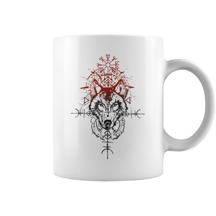 Sudadera Valhalla Lobo De Odín Runas Vikingas | Diseño Nórdico Vegvisir | Regalo Original Para Guerreros Mitológicos