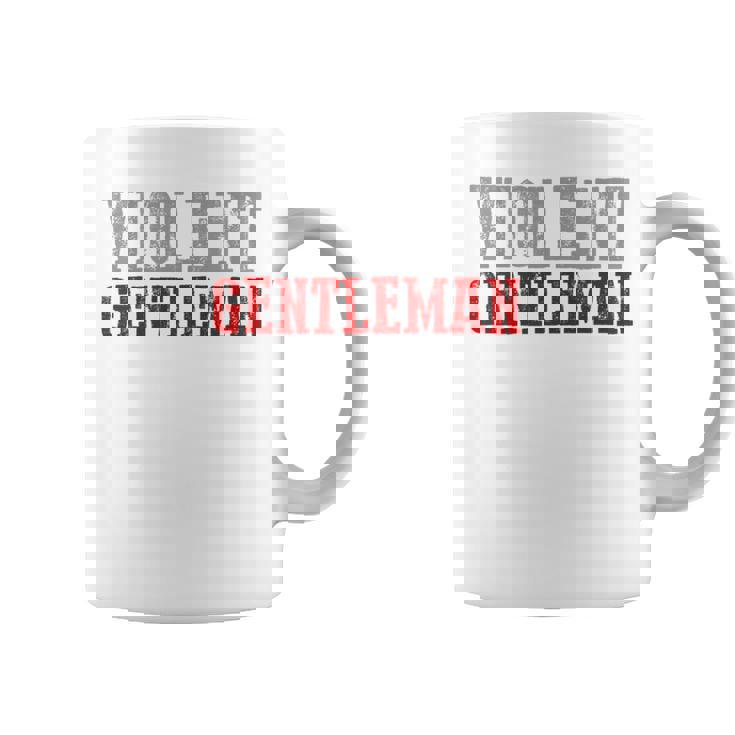Violent Gentleman Audaz Confiado Masculino Para Hombre Manga Larga Taza de café