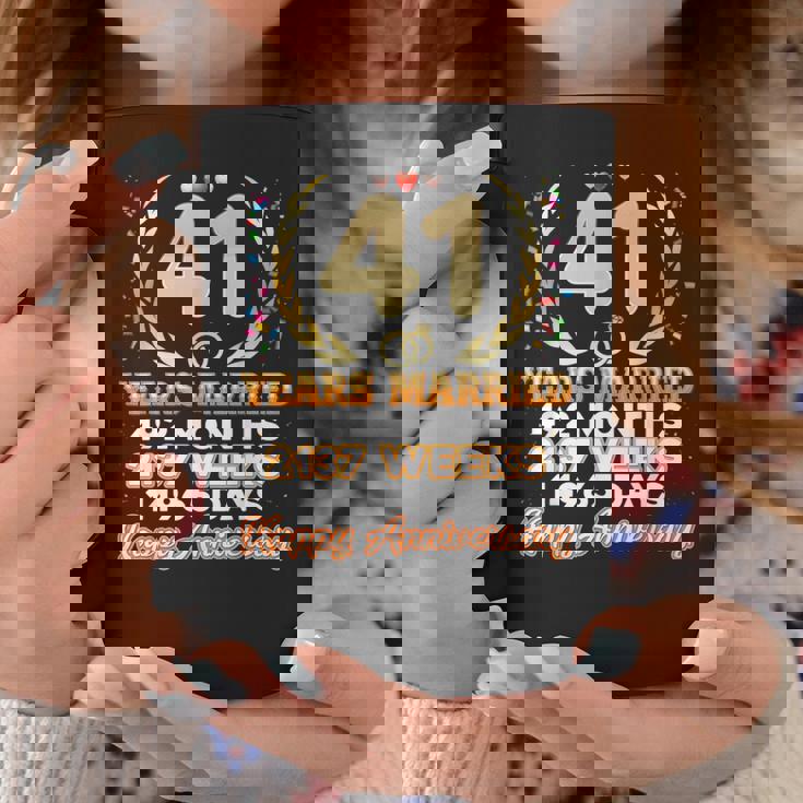 41 Years Married Happy 41St Wedding Anniversary Couple Ring Coffee Mug Unique Gifts 41 Years Married Happy 41St Wedding Anniversary Couple Ring Coffee Mug Unique Gifts