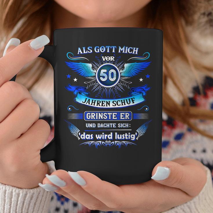 50Th Birthday Als Gott Michor 50 Jahre Schuf Grinste Er Grins Tassen Lustige Geschenke