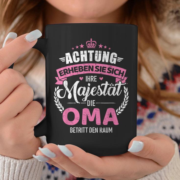 Achtung Ihre Majestät Die Oma Tassen Lustige Geschenke