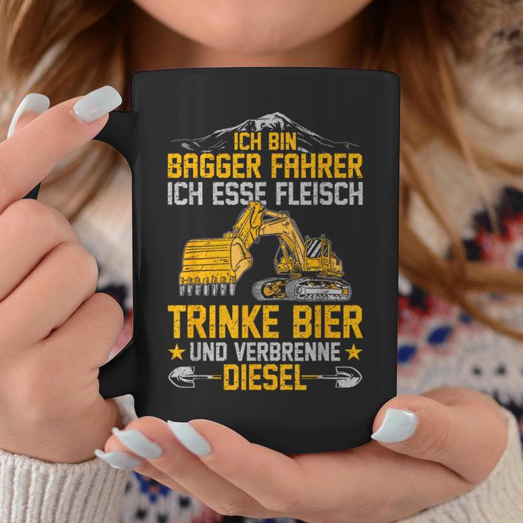 Bagger Ich Esse Fleisch Trinke Bier Underbrenne Diesel Tassen Lustige Geschenke