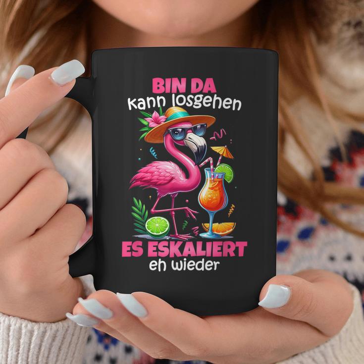 Bin Da Kann Losgehen Es Escaliert Eh Flamingo Malle Tassen Lustige Geschenke