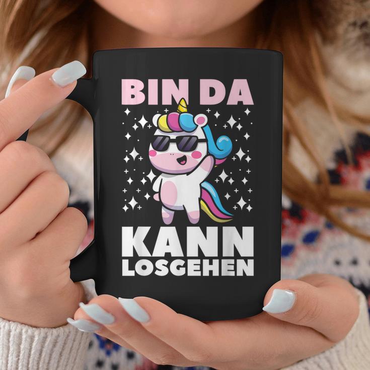 Bin Da Kann Losgehen Cute Unicorn Girls Women Tassen Lustige Geschenke