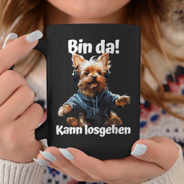 Bin Da Kann Losgehen Yorkie Dog Lover Tassen Lustige Geschenke