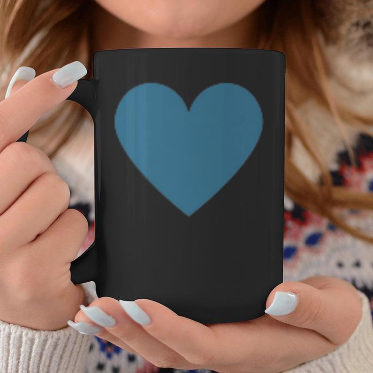 Blaues Herz Simples Minimalistisch Süßes Heart Tassen Lustige Geschenke