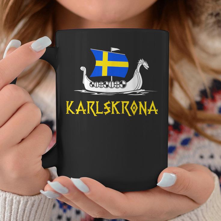 Boat Swedish Flag Swedeniking Ship Karlskrona Tassen Lustige Geschenke