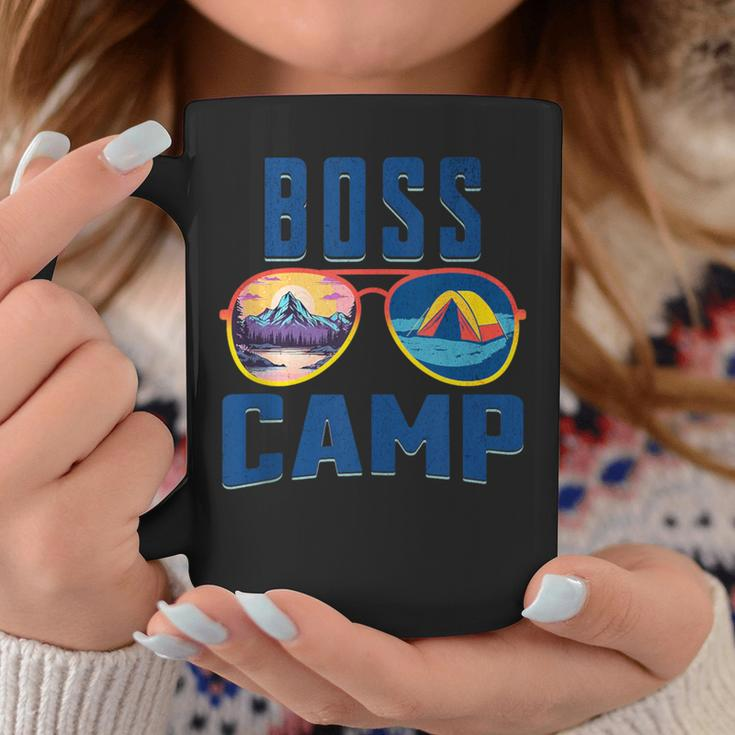Boss Friend Camp Vacation Retro Camping Summer Sunset Tent Coffee Mug Unique Gifts