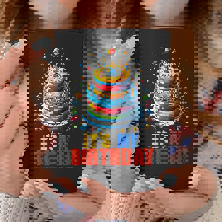 Building Bricks Cake It's My Birthday Boys Girls Build Coffee Mug Funny Gifts