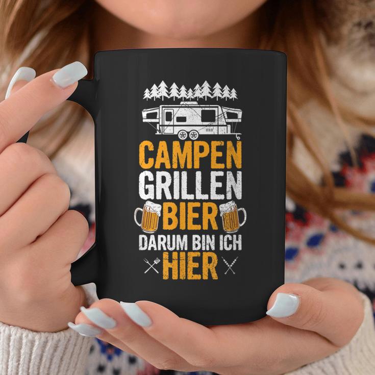 Camping Barbecue Beer Darum Bin Ich Hier Camping S Tassen Lustige Geschenke