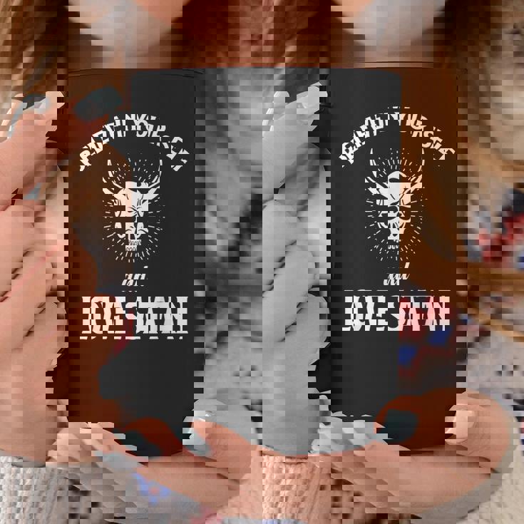 Credi In Te Stesso E Ama Satana Anticristo Umorismo Gotico Tazze Regalos divertidos