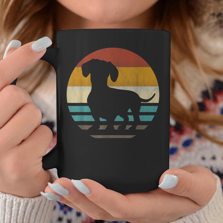 Dachshund Dachshund Dog Silhouette Retro Tassen Lustige Geschenke