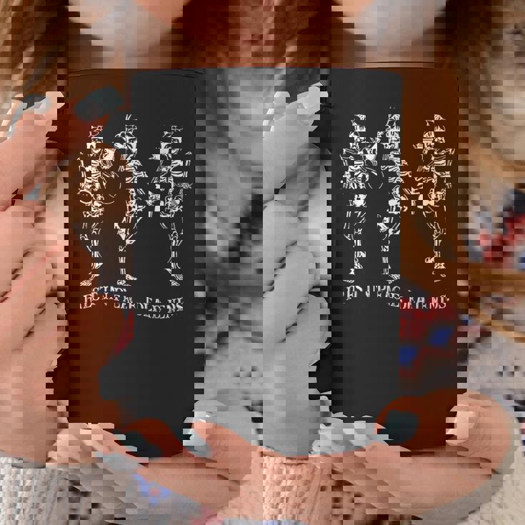 Dancing Skeleton Peace Dead Ends Hairstylist Halloween Coffee Mug Unique Gifts