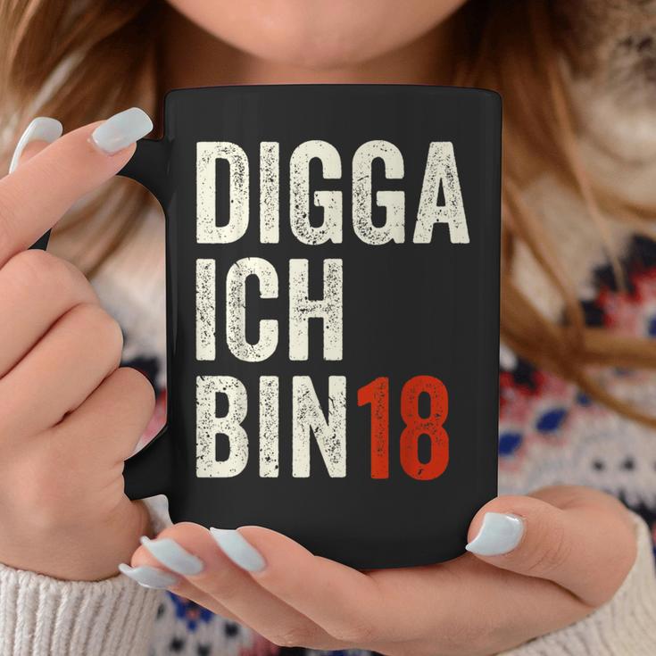 Digga Ich Bin 18 Jahre 18Th Birthday Boy Slogan Tassen Lustige Geschenke