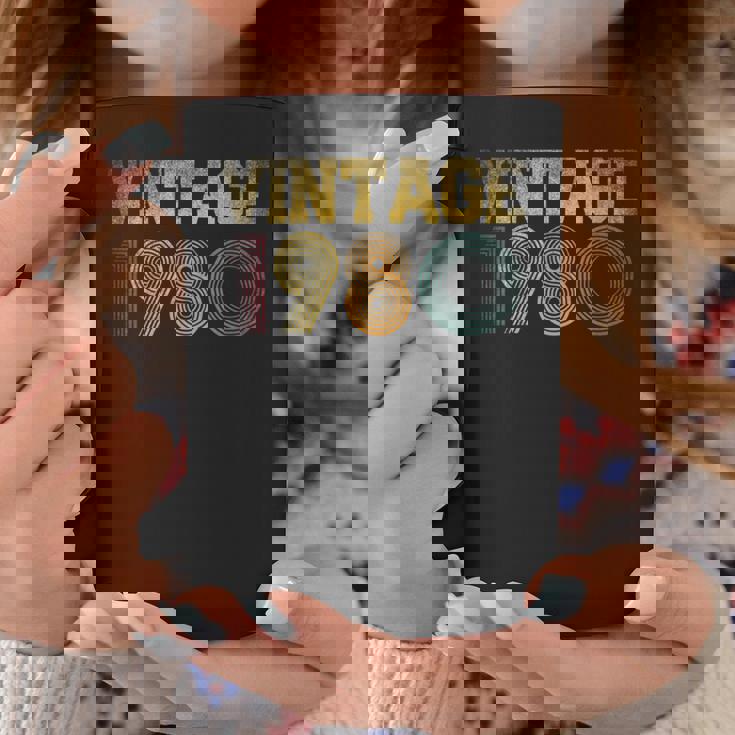 Donna 1980 43 ° Regalo Di Compleannointage Retrò Uomini Donne 43 Anni Con Collo A Tazze Regalos divertidos