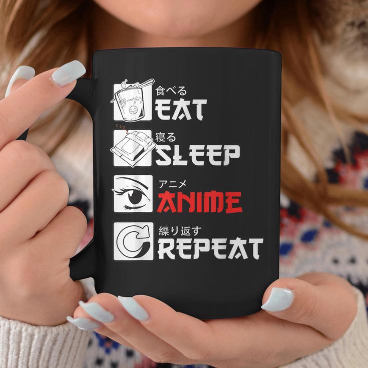 Eat Sleep Anime Repeat For Manga Fans Tassen Lustige Geschenke