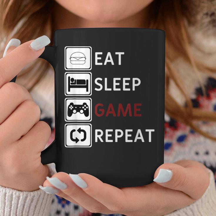 Eat Sleep Game Repeat Essen Schlafen Gamecken Wiederholen Tassen Lustige Geschenke