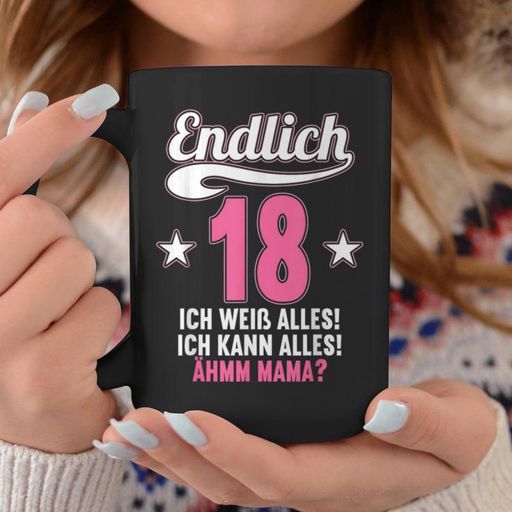 Endlich 18 Ich Weiß Alles Kann Alles Ahm Mama Tassen Lustige Geschenke