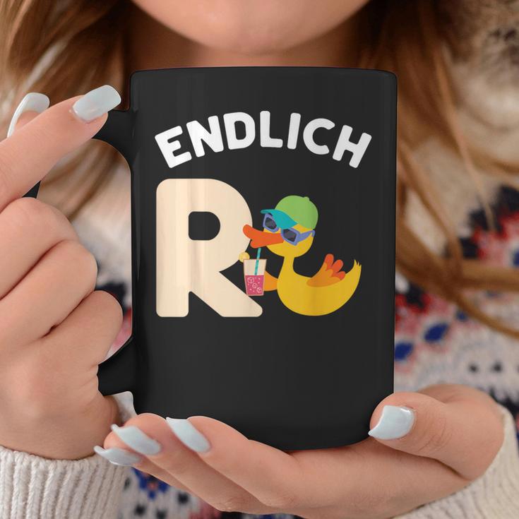 Endlich Rente Duck Retirement Pensioner Women's Tassen Lustige Geschenke