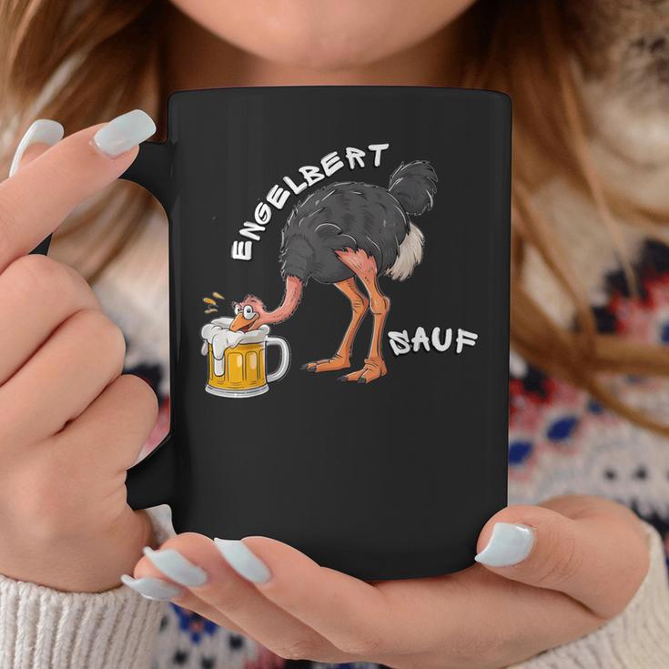 Engelbert Sauf Work Wear Ostrich Drinking Humour Tassen Lustige Geschenke