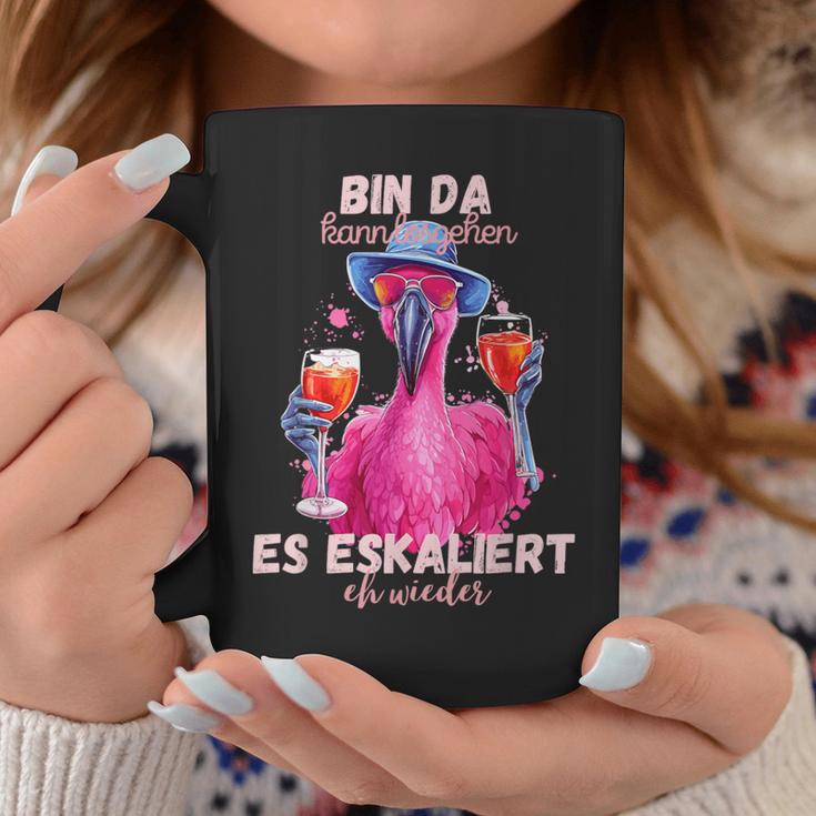 With Flamingo Bin Da Kann Losgehen Und Es Eskaliert Eh Wieder Wieder Tassen Lustige Geschenke