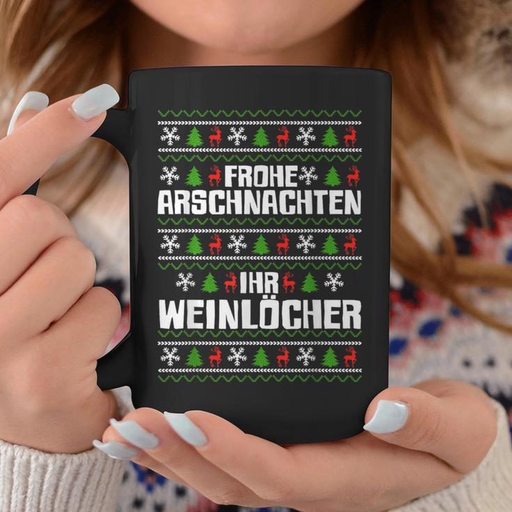 Frohe Arschnachten Ihr Weinlöcher Costume Tassen Lustige Geschenke