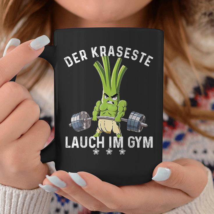 Der Krasseste Lauch Im Gym Gymnasium Fitness Lauch Tassen Lustige Geschenke