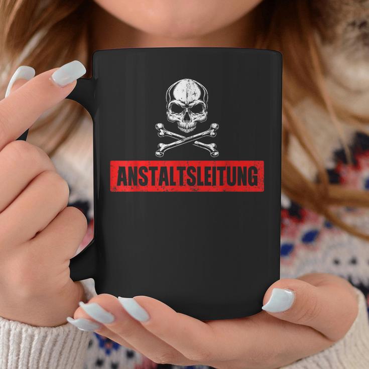 With Ironic Anstaltleitung Skull Slogan S Tassen Lustige Geschenke