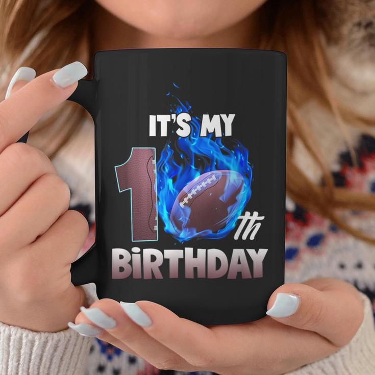 It's My 10Th Birthday 10 Years Old Football Ball Boys Coffee Mug Unique Gifts