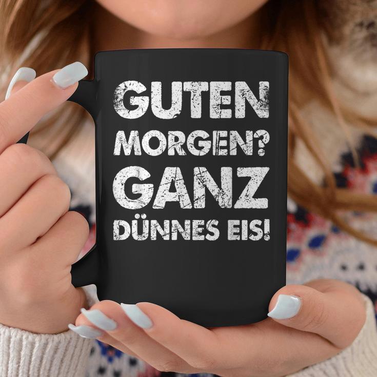 Slogan Guten Morgen Ganz Dünnes Eis Tassen Lustige Geschenke