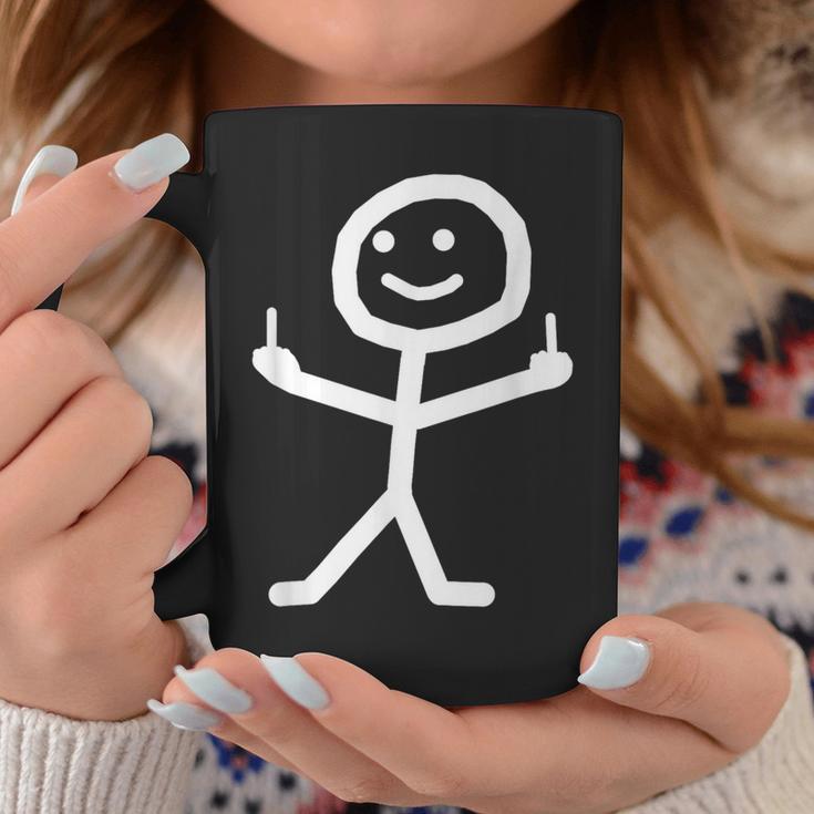 Stick Figure With Middle Finger Tassen Lustige Geschenke