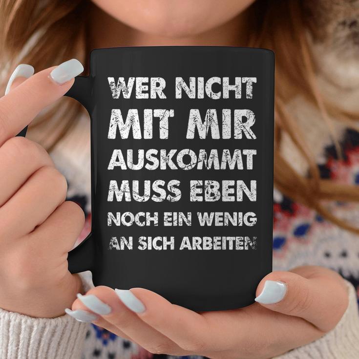 Wer Nicht Mit Mir Auskommt An Sich Arbeit German Langu Tassen Lustige Geschenke