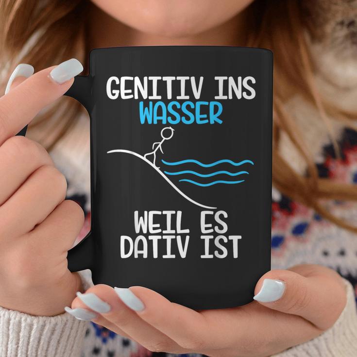 Genitiv Ins Wasser Weil Es Dativ Ist Grammar Joke Teacher Half Sleeve Tassen Lustige Geschenke