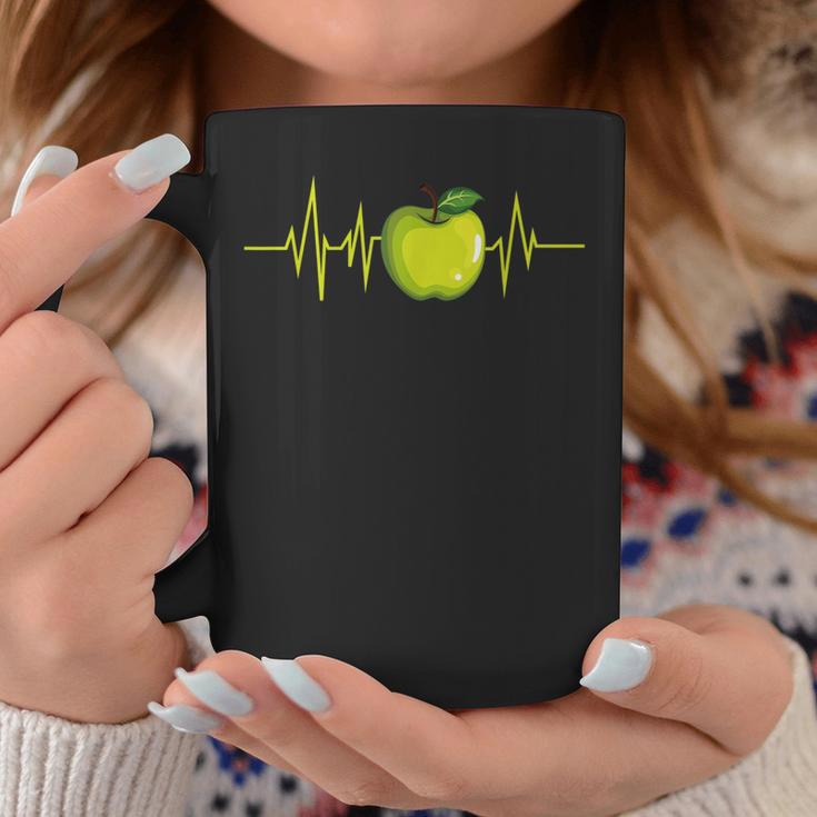 Green Apple Fruit Heartbeat Ecgegan Tassen Lustige Geschenke