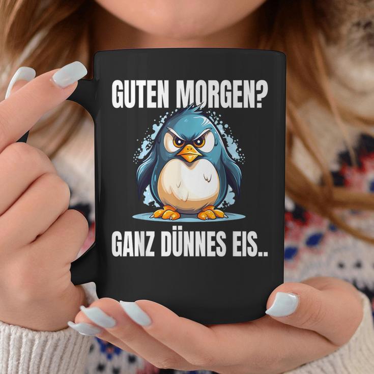 Guten Morgen Ganz Dünnes Eis Slogan Penguin Tassen Lustige Geschenke