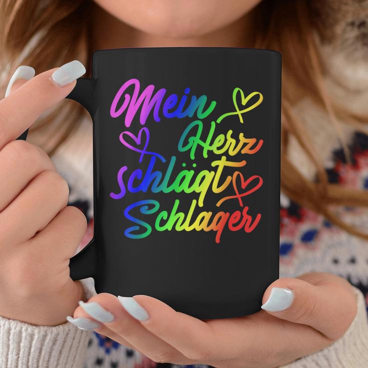 My Heart Beats Schlager Lgbtq Pride Gay Lesbian Queer Tassen Lustige Geschenke