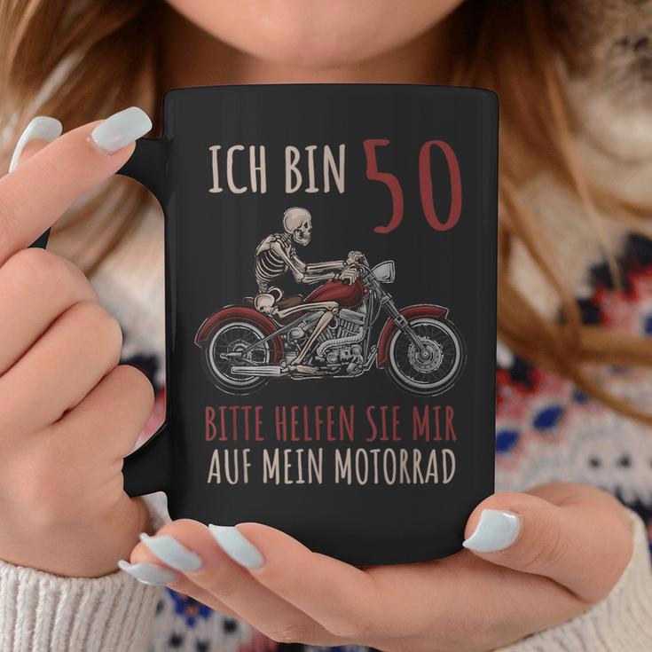 Ich Bin 50 Bitte Helfen Sie Mir Auf Mein Motorrad Tassen Lustige Geschenke