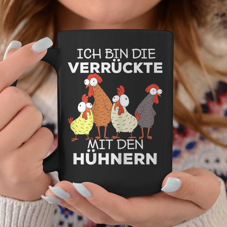 Ich Bin Dieerrückte Mit Den Chickens Tassen Lustige Geschenke