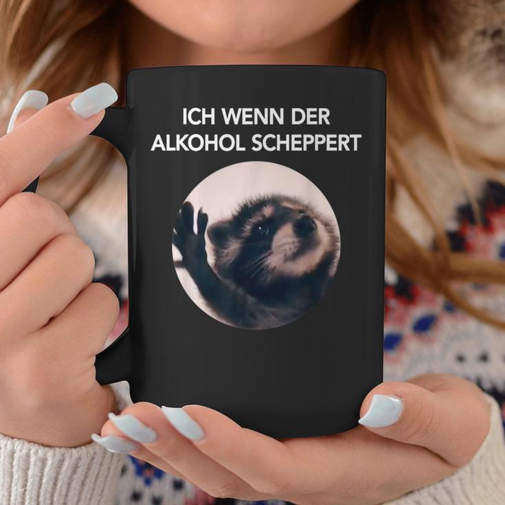 Ich Wenn Der Alkohol Scheppert X Pedro Raccoon Meme Tassen Lustige Geschenke