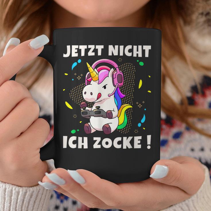 Jetzt Nicht Ich Zocke Gaming Gamer Unicorn Tassen Lustige Geschenke