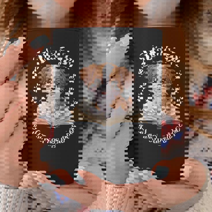 Just A Girl Who Loves Dogs And Books Cute Dog Coffee Mug Unique Gifts