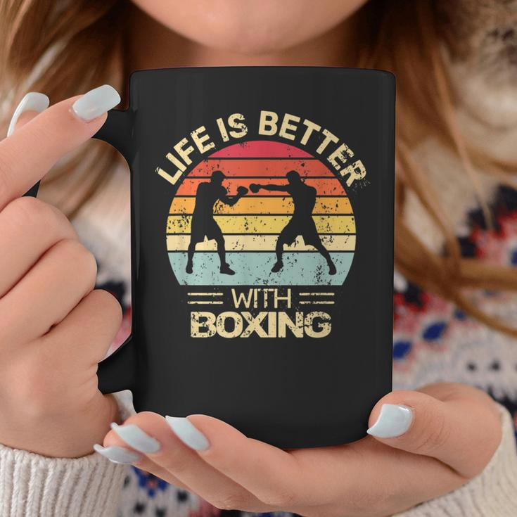 Kickboxing Life Is Better With Boxing Boxer Retro Tassen Lustige Geschenke