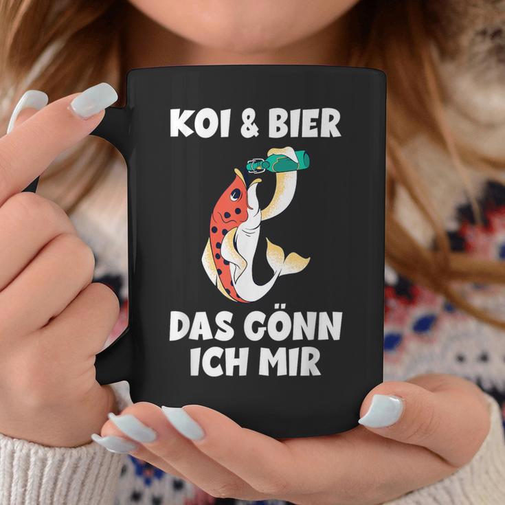 With Koi Carp Garden Pond Koi & Beer Das Gönn Ich Mir Tassen Lustige Geschenke