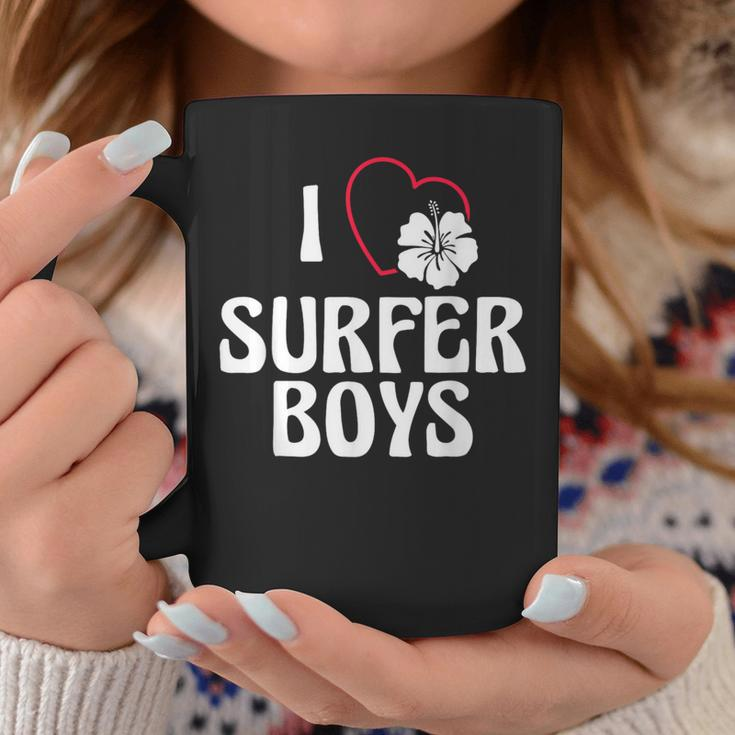 I Love Surfer Boys For Surfing Girls Coffee Mug Unique Gifts