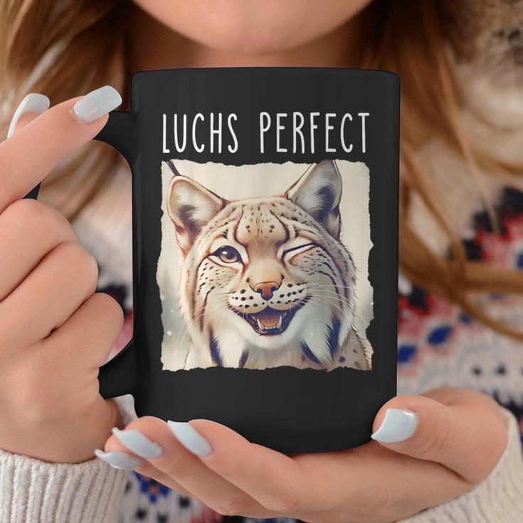 Luchs Perfect X Lynx Bobcat Looks Perfect Lustiger Luchs Tassen Lustige Geschenke