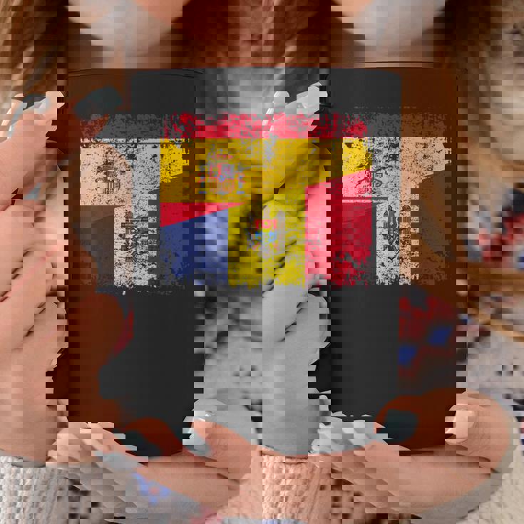 Moldavia España Bandera De La Amistad Moldavia Taza de café Regalos divertidos