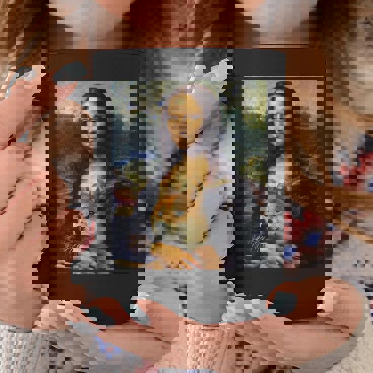 Mona Lisa Dainci Con Stampa Mona Lisa Con Cane Shiba Inu Tazze Regalos divertidos