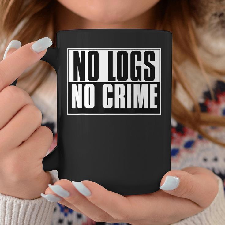 No Registros No Crimen Divertido Cibercrimen Hacker Hacking Taza de café Regalos divertidos