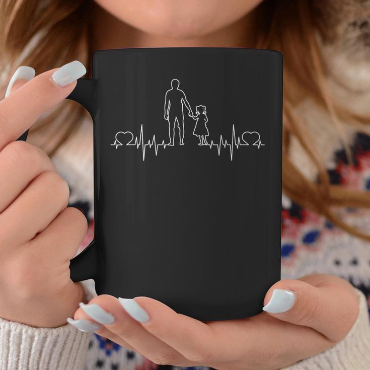 Padre E Hija Latidos Del Corazón Papá E Niña Taza de café Regalos divertidos